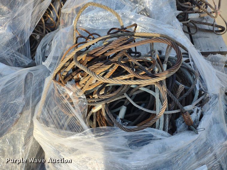 image for item DQ1674 (4) pallets of cable slings