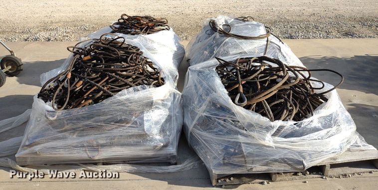 image for item DQ1675 (4) pallets of cable slings