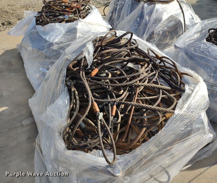 image for item DQ1675 (4) pallets of cable slings
