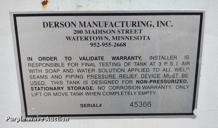 image for item DQ1680 Derson Manufacturing  fuel tank