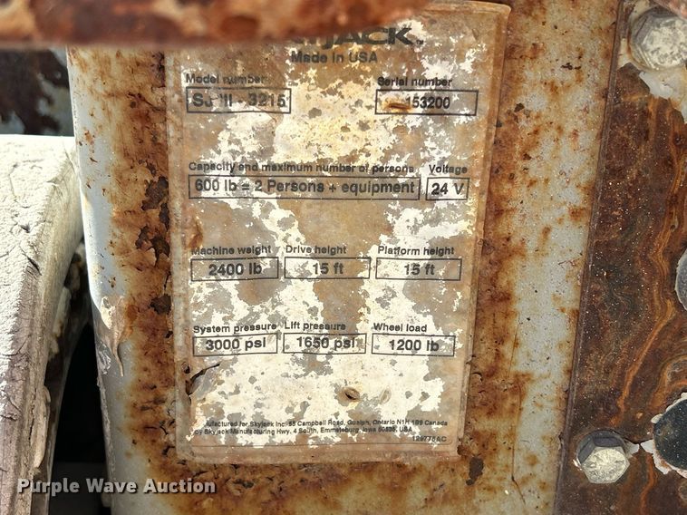 image for item DR4554 Skyjack SJIII 3215  scissor lift