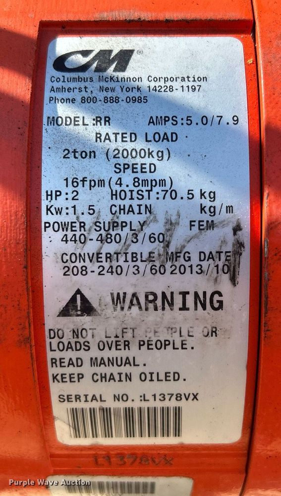 image for item DR4562 Abell-Howe  jib crane