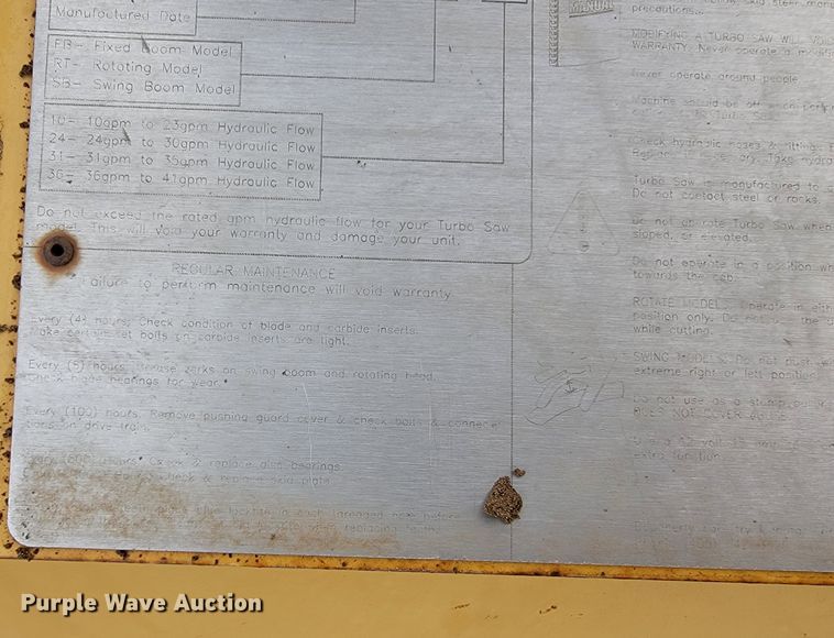 image for item HP9701 2012 Turbosaw  skid steer tree saw