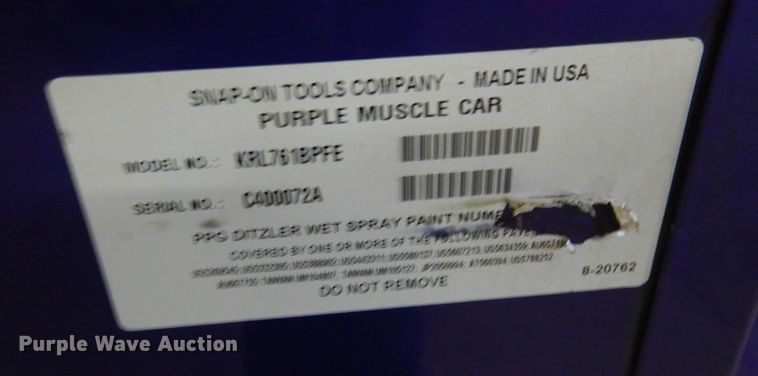 image for item KU9887 Snap-on  muscle car edition toolbox