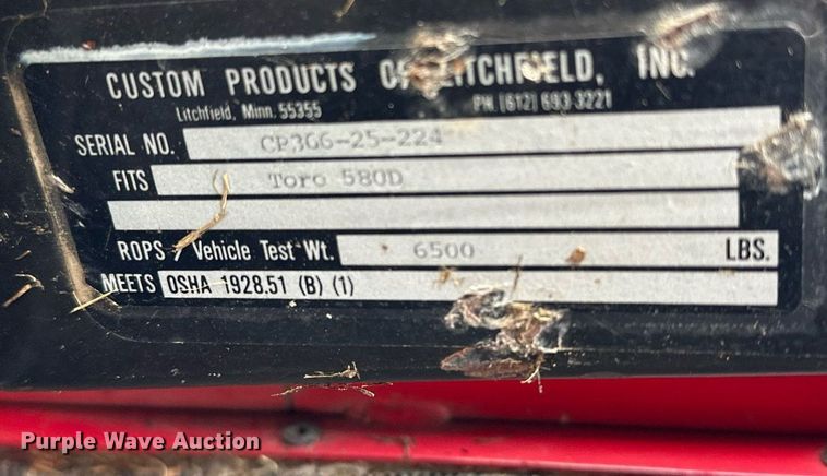 image for item KU9913 Toro Groundsmaster 580D  lawn mower