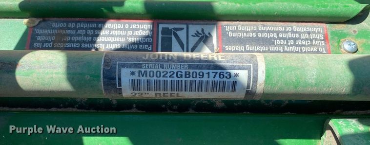 image for item KV9564 John Deere 2500B  reel mower