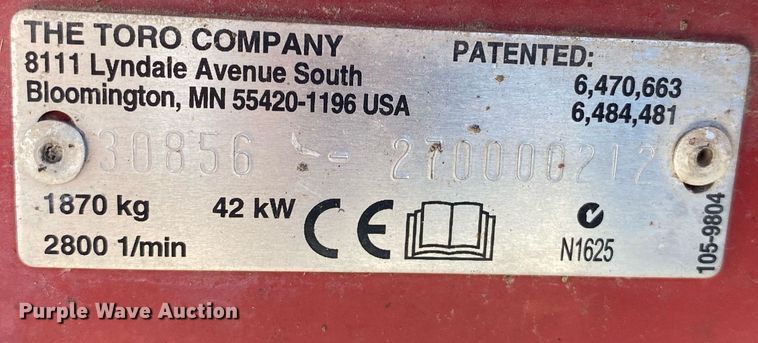 image for item KV9569 Toro Groundsmaster 4500D  lawn mower