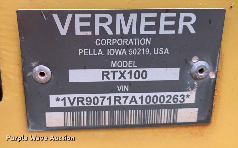 image for item LI9247 2010 Vermeer RTX100  trencher