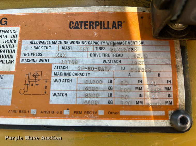 image for item LI9606 Caterpillar T125D  forklift