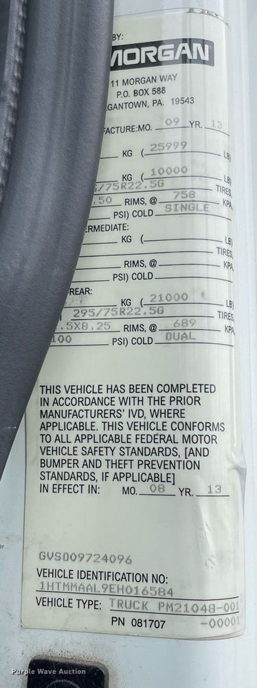 image for item LJ9621 2014 International 4300  box truck