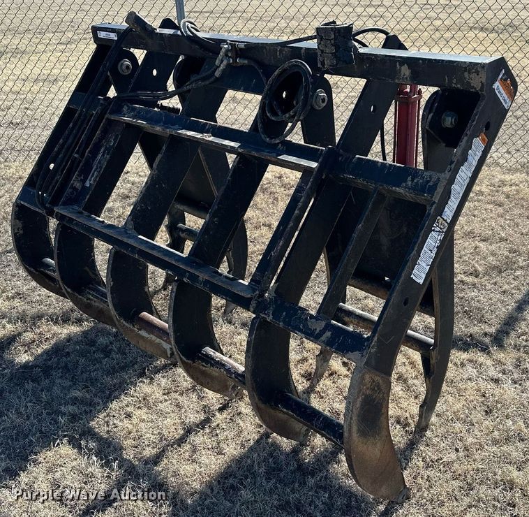 image for item LN9386 WorkSaver  76"W skid steer grapple bucket