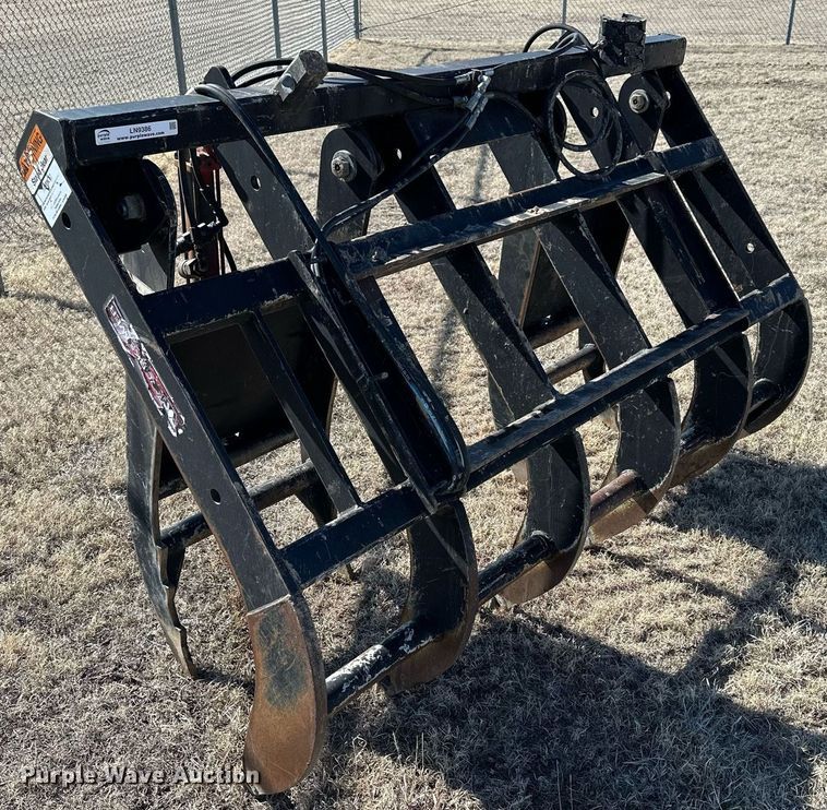 image for item LN9386 WorkSaver  76"W skid steer grapple bucket