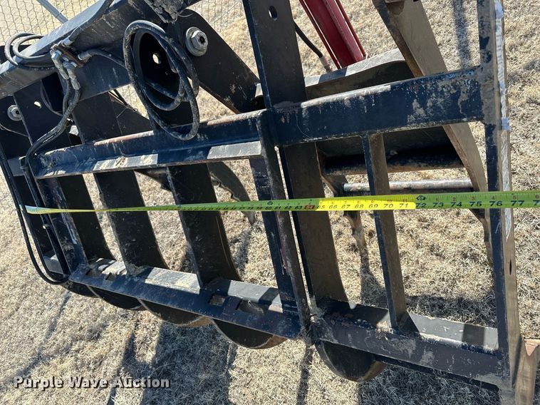 image for item LN9386 WorkSaver  76"W skid steer grapple bucket