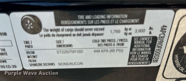 image for item LN9396 2015 Crownline B19  boat