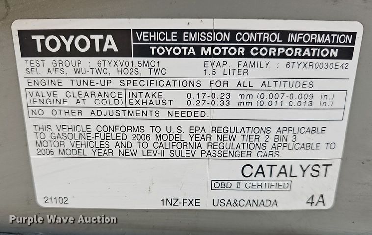 image for item MB9927 2006 Toyota Prius