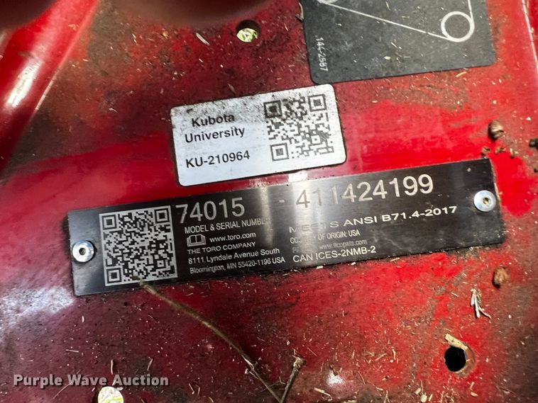 image for item MF9876 2021 Toro Pro HDX 4000  ZTR lawn mower