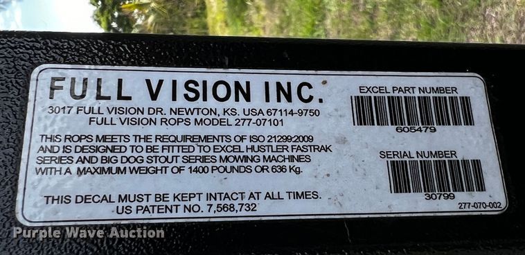 image for item MF9881 2021 Hustler Fasttrak  ZTR lawn mower