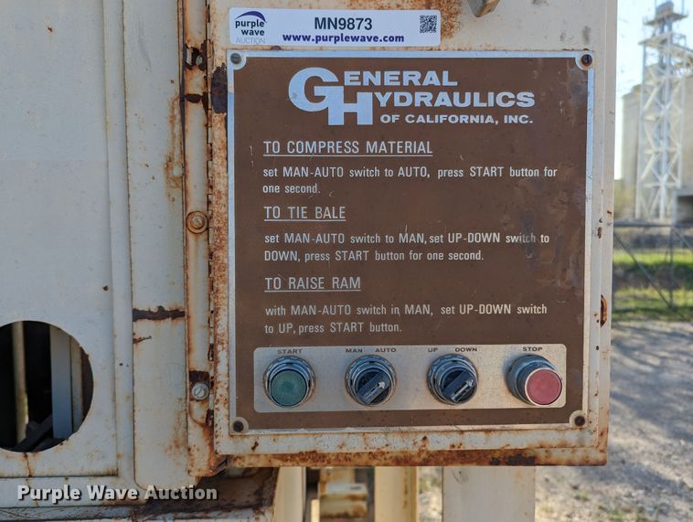 image for item MN9873 General Hydraulics 315-43-13  cardboard baler