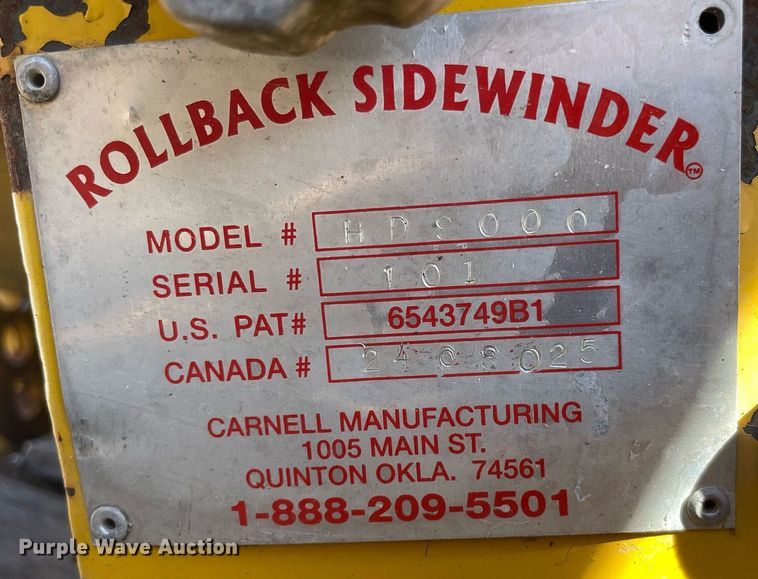 image for item MS9550 Carnell HD9000 Rollback Sidewinder  winch