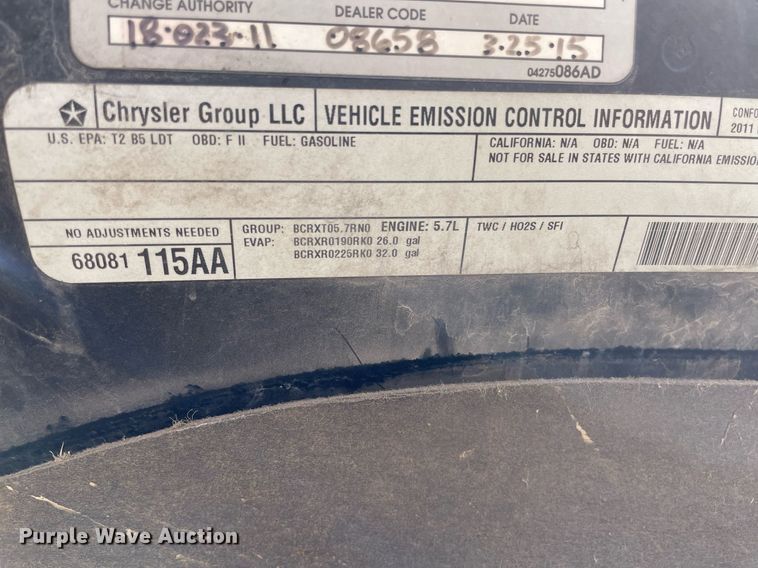 image for item MS9570 2011 Dodge Ram 1500  Crew Cab pickup truck