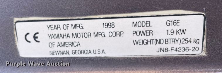 image for item MS9572 1998 Yamaha G16E  golf cart