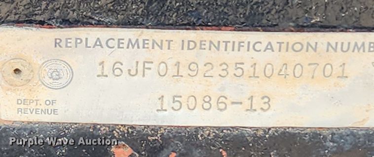 image for item MW9627 2005 Belshe  equipment trailer