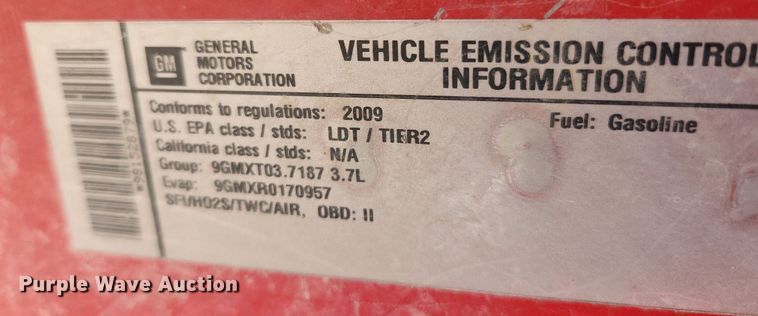 image for item MW9648 2009 GMC Canyon SLE  Crew Cab pickup truck