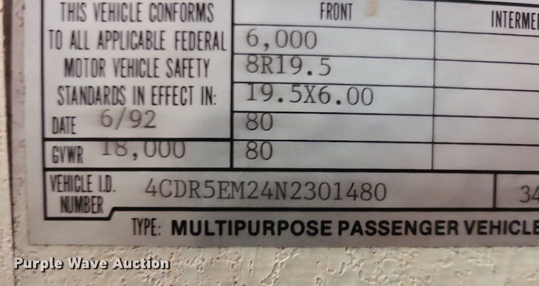 image for item MX9650 1992 Safari Motorcoach  RV