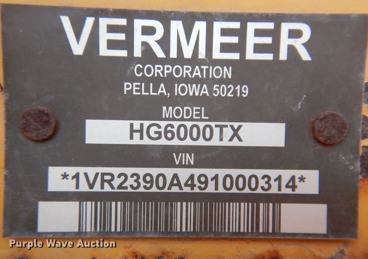 image for item DK5208 2009 Vermeer HG6000tx  horizontal grinder