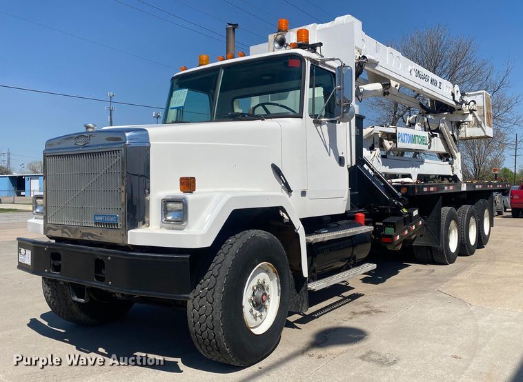 image for item DL7143 1991 White GMC Autocar  bridge inspection truck