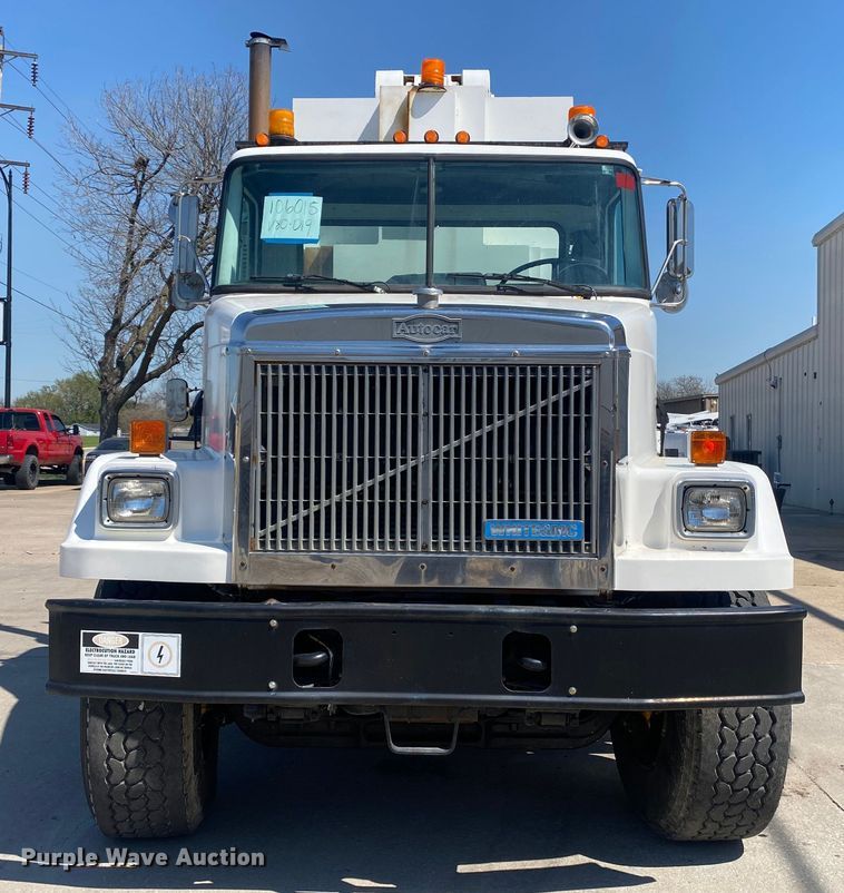 image for item DL7143 1991 White GMC Autocar  bridge inspection truck