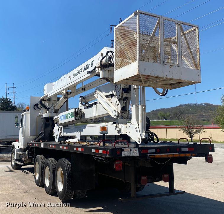 image for item DL7143 1991 White GMC Autocar  bridge inspection truck