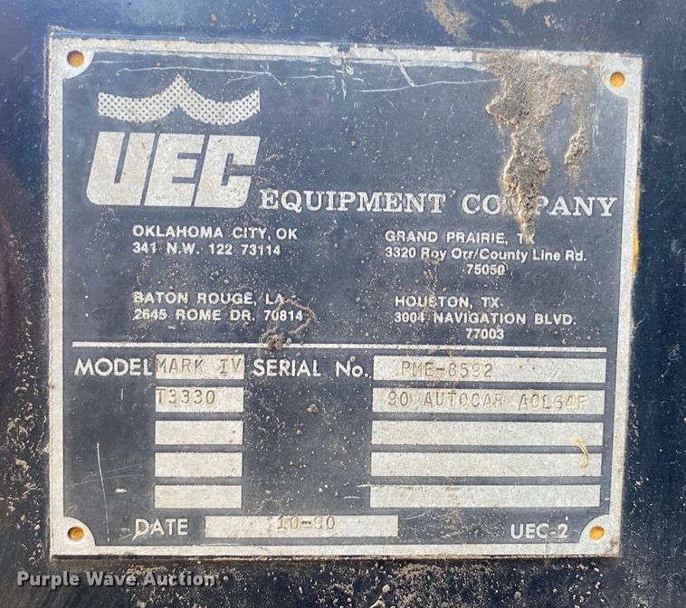 image for item DL7143 1991 White GMC Autocar  bridge inspection truck