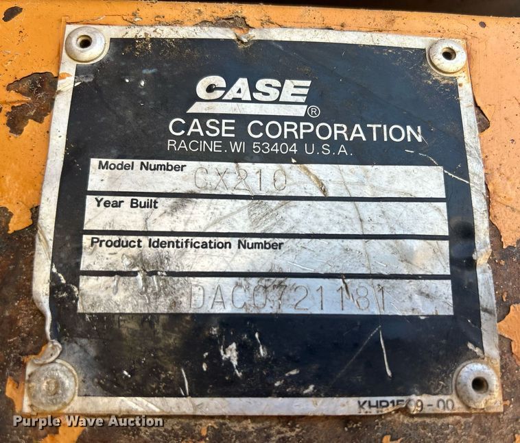 image for item DR4561 2001 Case CX210  excavator