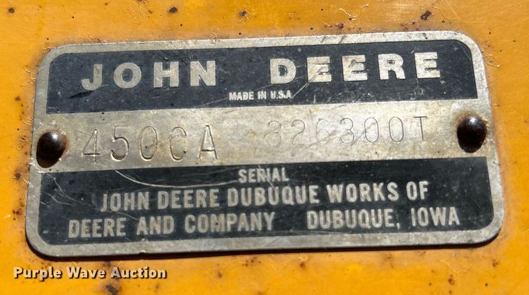 image for item DR4564 1979 John Deere 450C  track loader