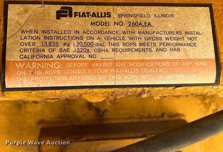 image for item DR4576 1976 Fiat-Allis 260B  elevating scraper