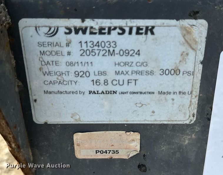 image for item DR5144 Sweepster 20572M-0924  skid steer sweeper