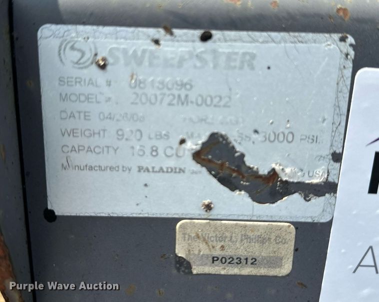 image for item DR5146 Sweepster 20072M-0022  skid steer sweeper