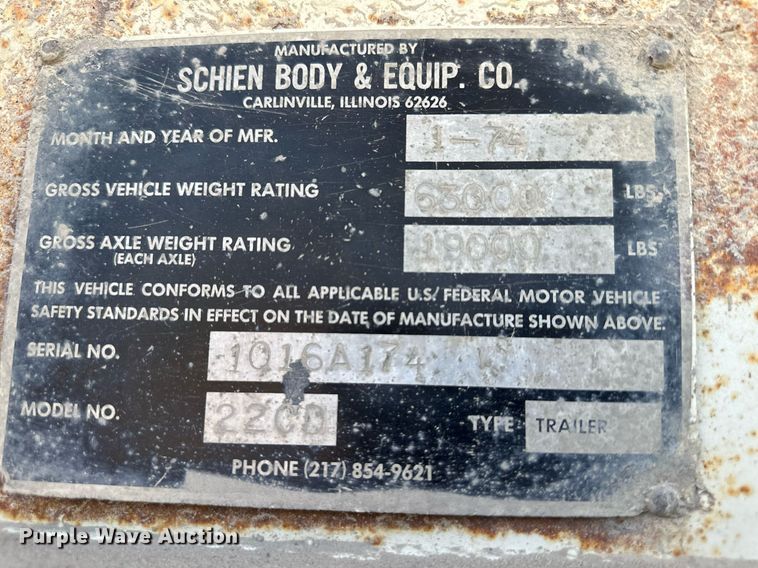 image for item DR5215 1974 Schein  end dump trailer