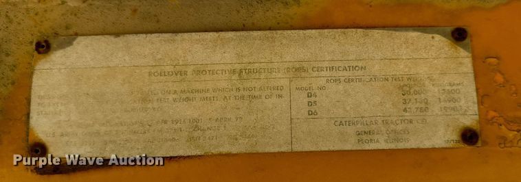 image for item DR5227 1978 Caterpillar D6D  dozer