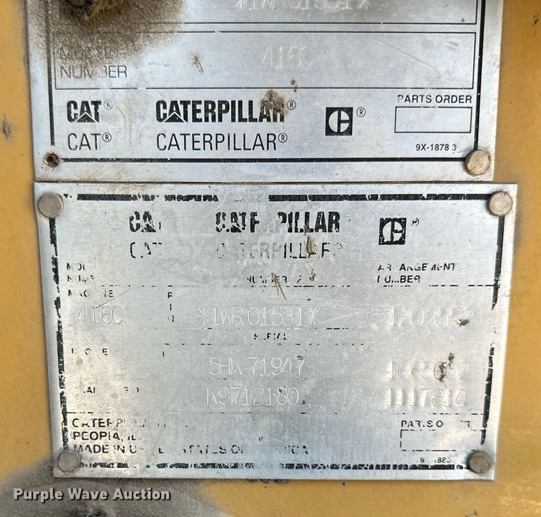 image for item DR5228 1997 Caterpillar 416C  backhoe