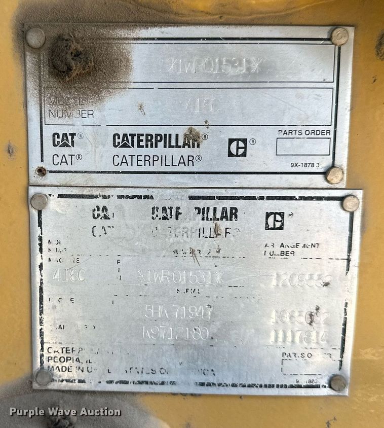 image for item DR5228 1997 Caterpillar 416C  backhoe