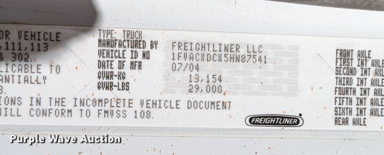 image for item DR6932 2005 Freightliner Business Class M2  water truck