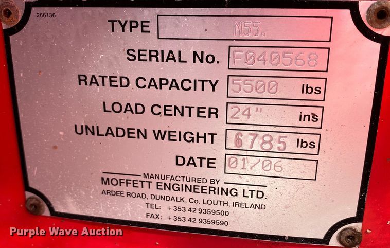 image for item KB9485 2006 Moffett M55  forklift