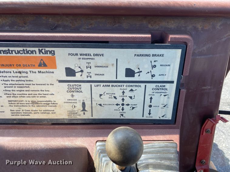 image for item KB9486 1993 Case 580 Super K  backhoe