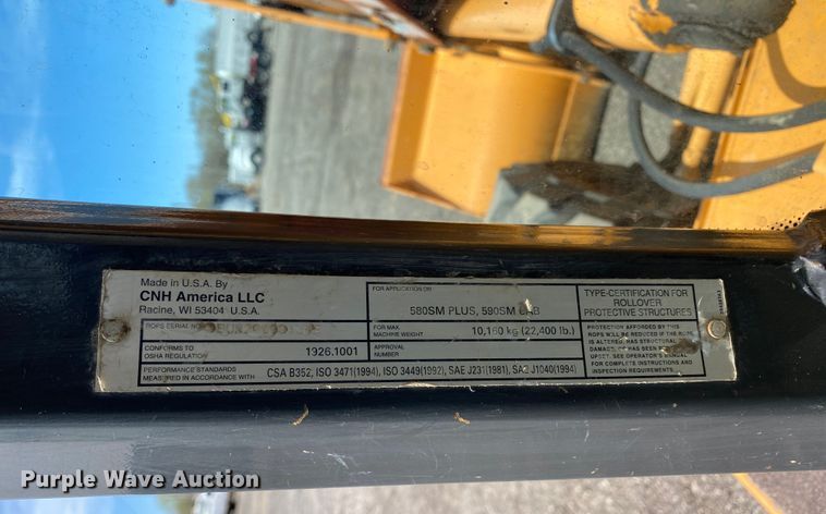 image for item KB9490 2009 Case 590 Super M  Series III backhoe