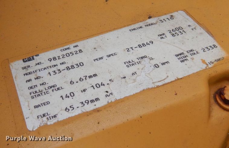 image for item KU9870 1997 Caterpillar 938F  wheel loader