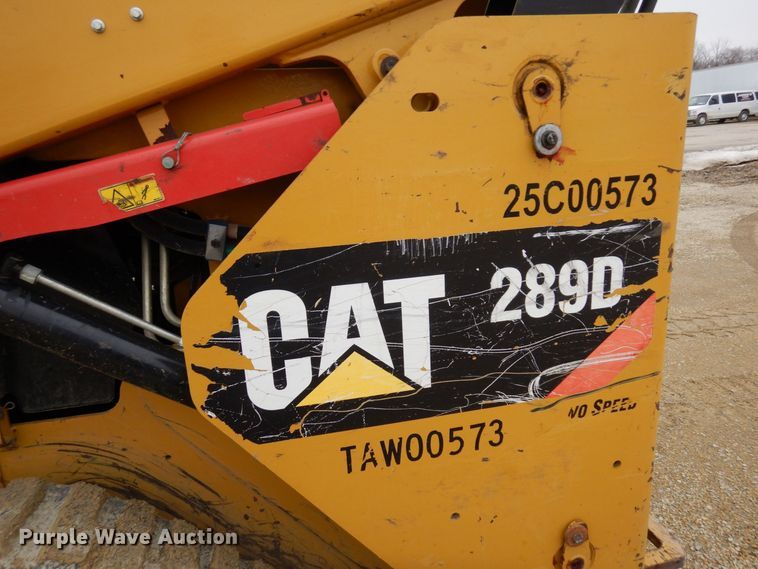 image for item KU9878 2014 Caterpillar 289D  tracked skid steer loader