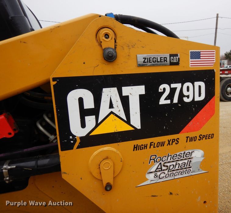 image for item KU9879 2017 Caterpillar 279D  tracked skid steer loader