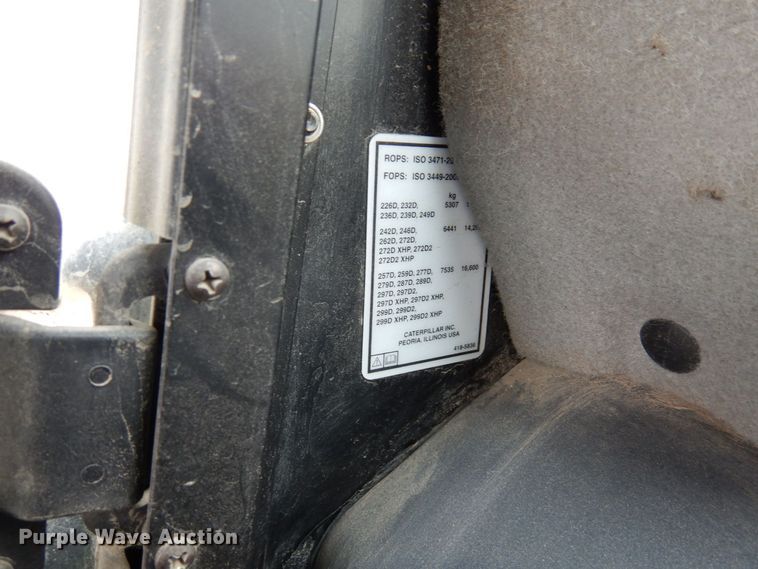 image for item KU9879 2017 Caterpillar 279D  tracked skid steer loader